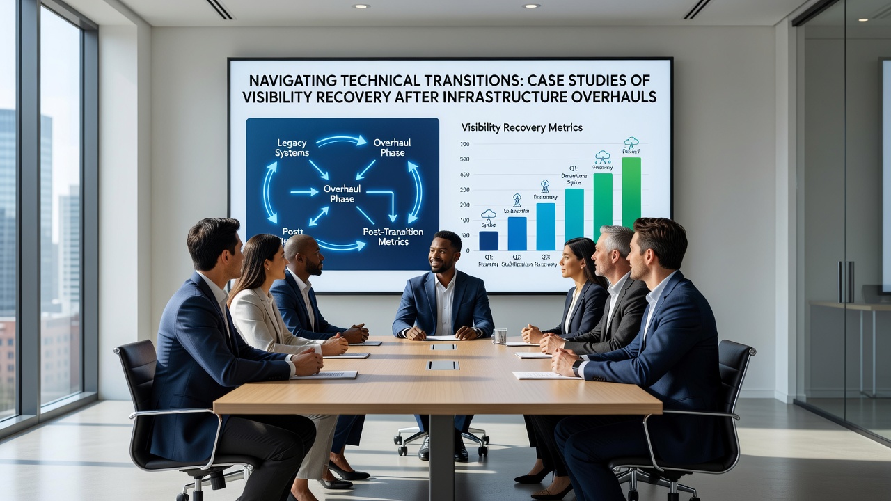 Detailed view of recovery metrics following network infrastructure changes
